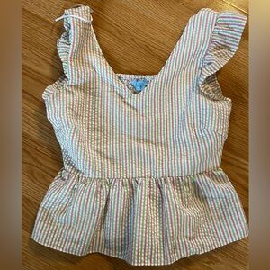 Draper James Flutter Sleeve Peplum Top |  |Draper James Top | Peplum Top | M‎